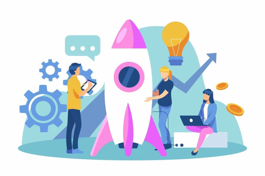 A team of people discussing is WordPress the right CMS for startups