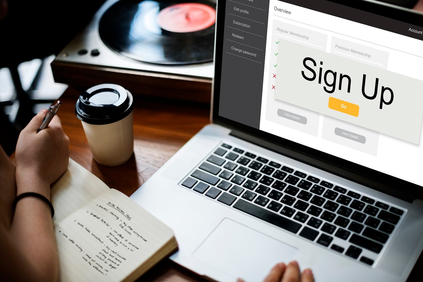 An effective CTA to sign up for a subscription