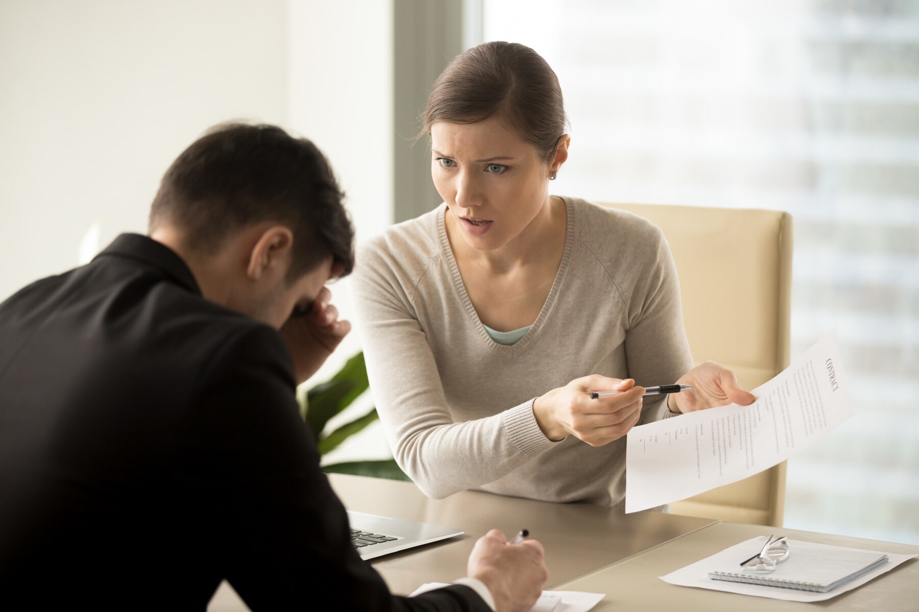 Business lady insists on changing of contact text as she has trust issues with her outsourcing WordPress development partner
