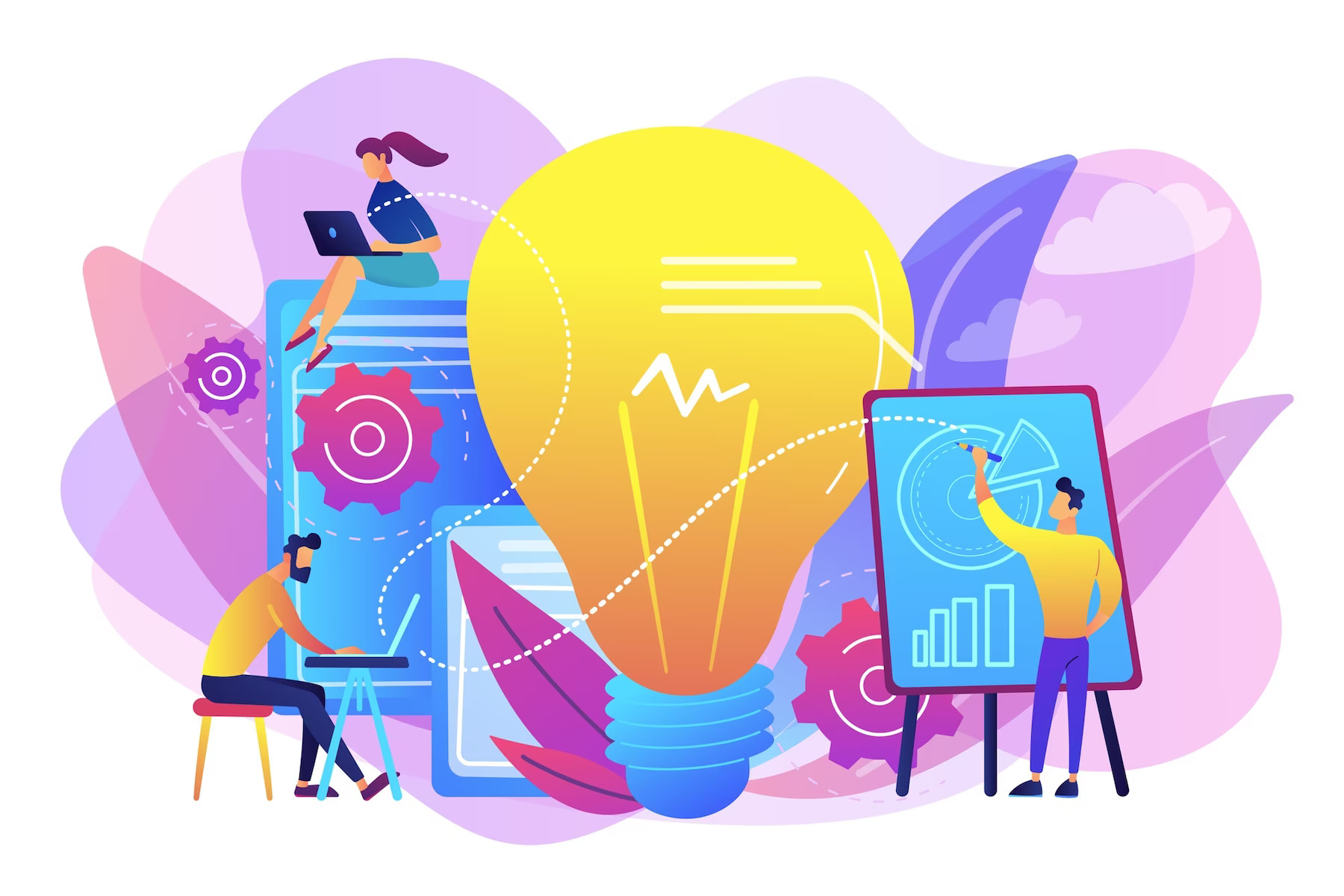 Business people growing their WordPress site as their business grows