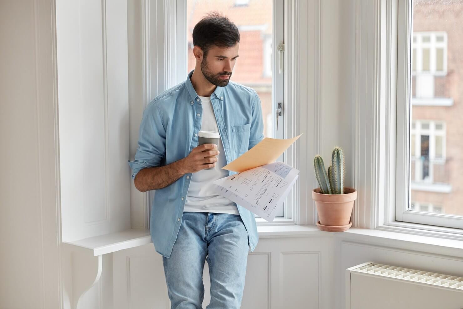 Businessman reviewing checklist after website migration to wordpress