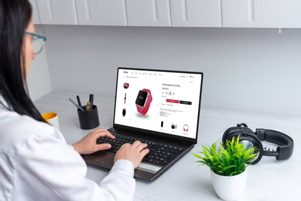Businesswoman working to audit your e Commerce product pages