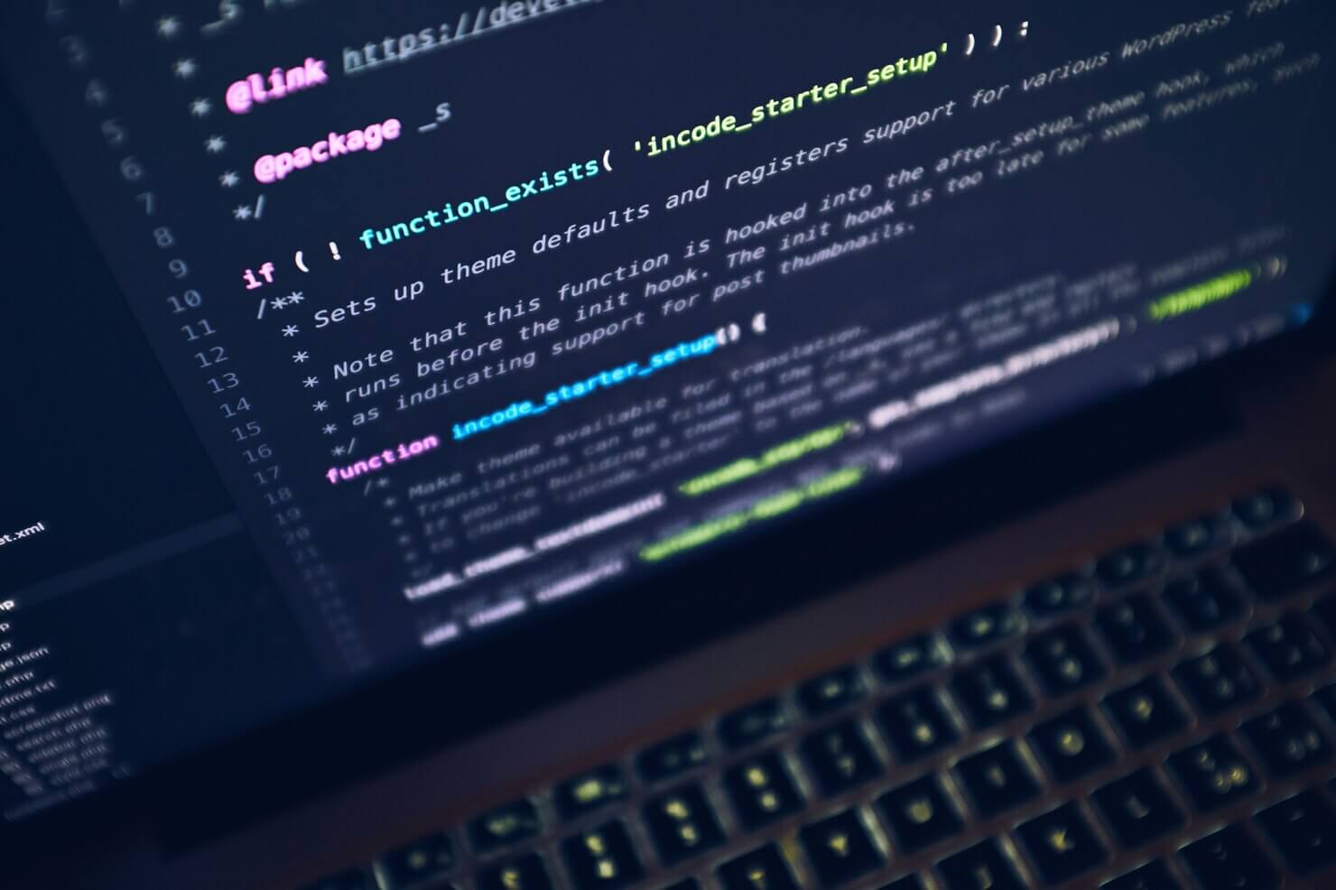 Code on computer to create new ADA compliance features for WordPress website