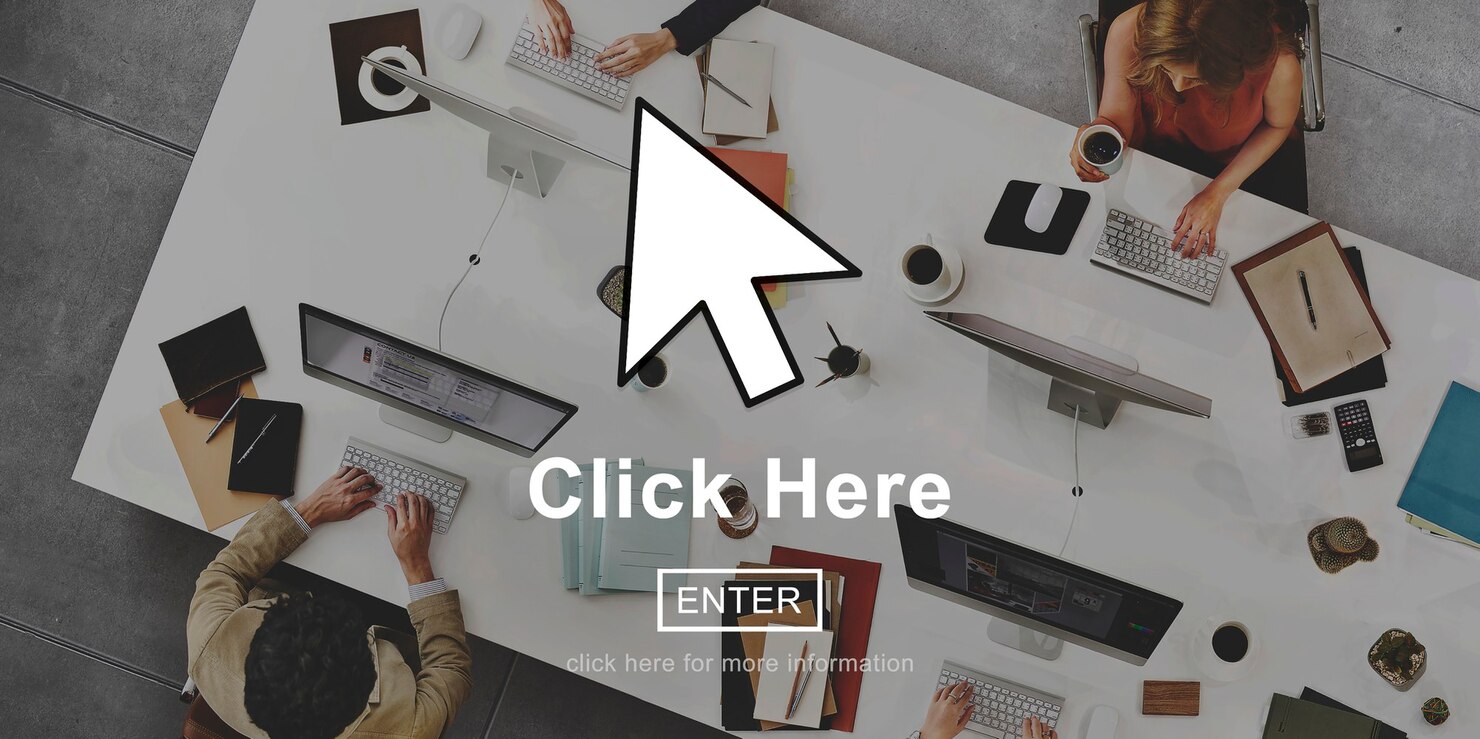 CTA placement on a website template