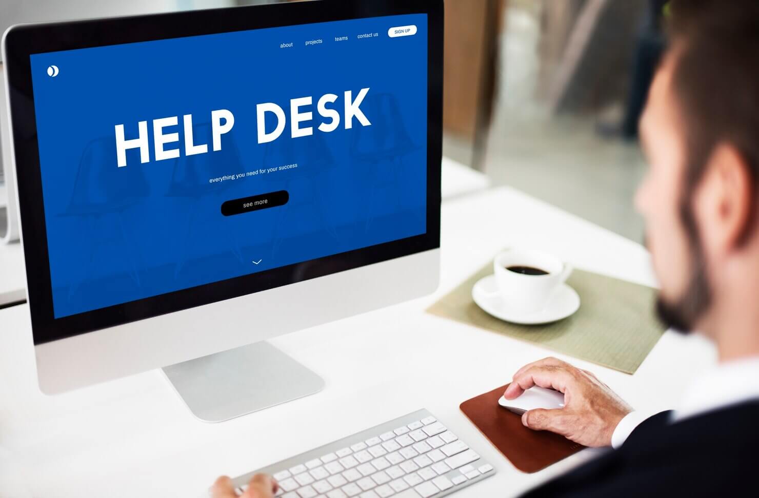 Customer care webpage interface to report WordPress website issue
