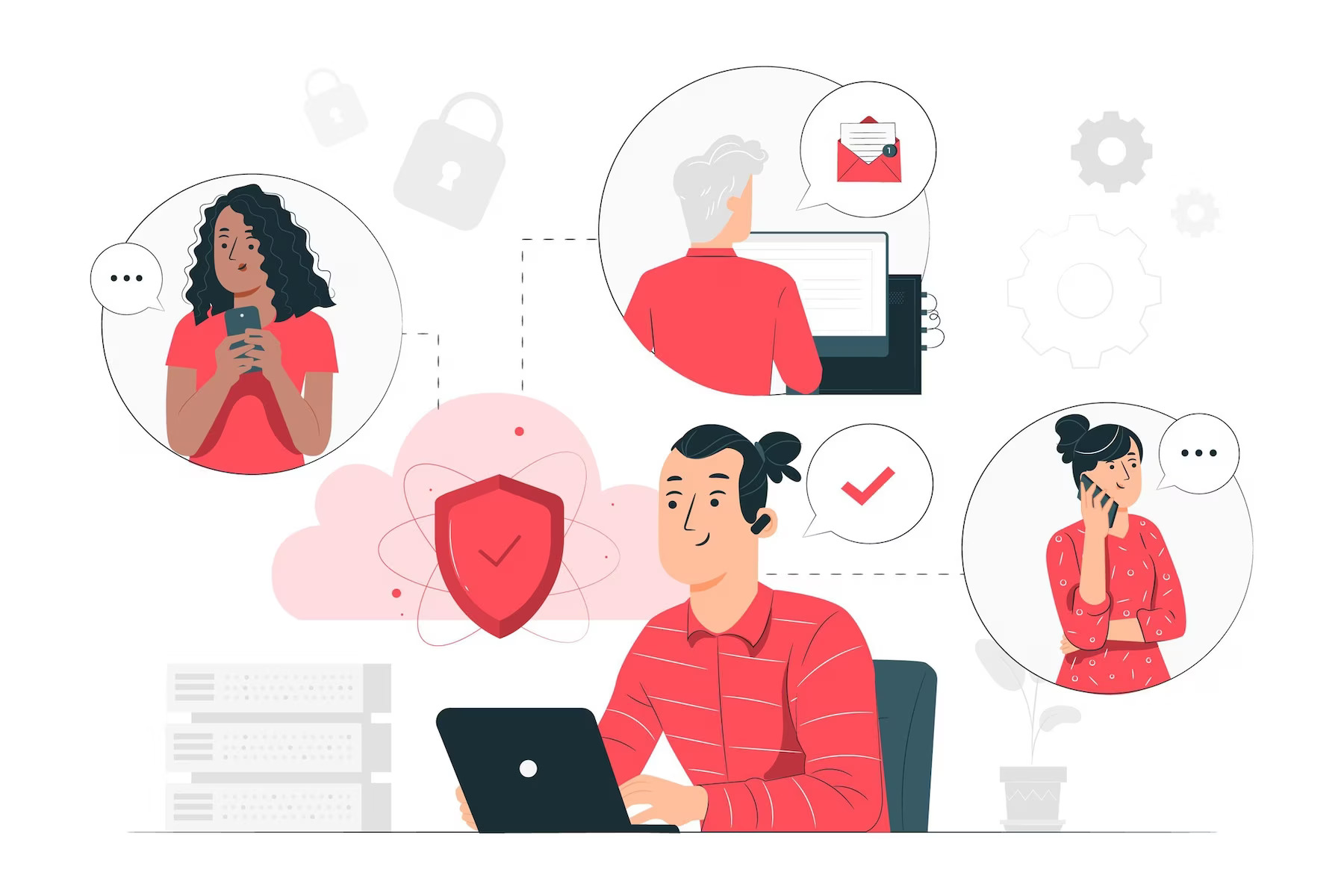 Customer service for endpoint customer