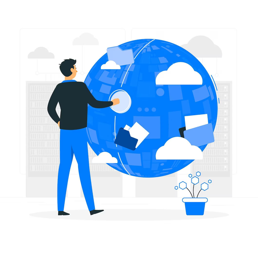 Data being distributed across the world via a content delivery network