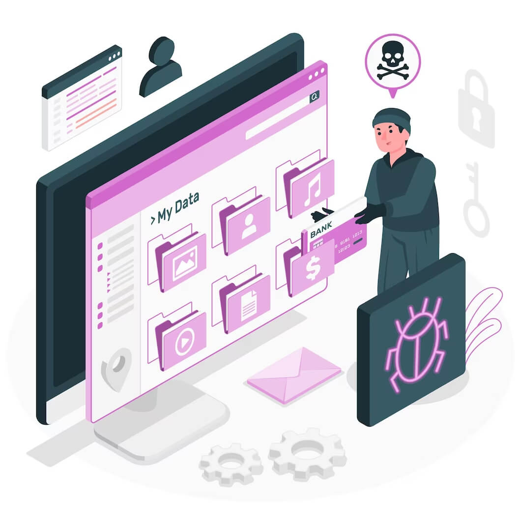 Data stealing malware on hacked WordPress site