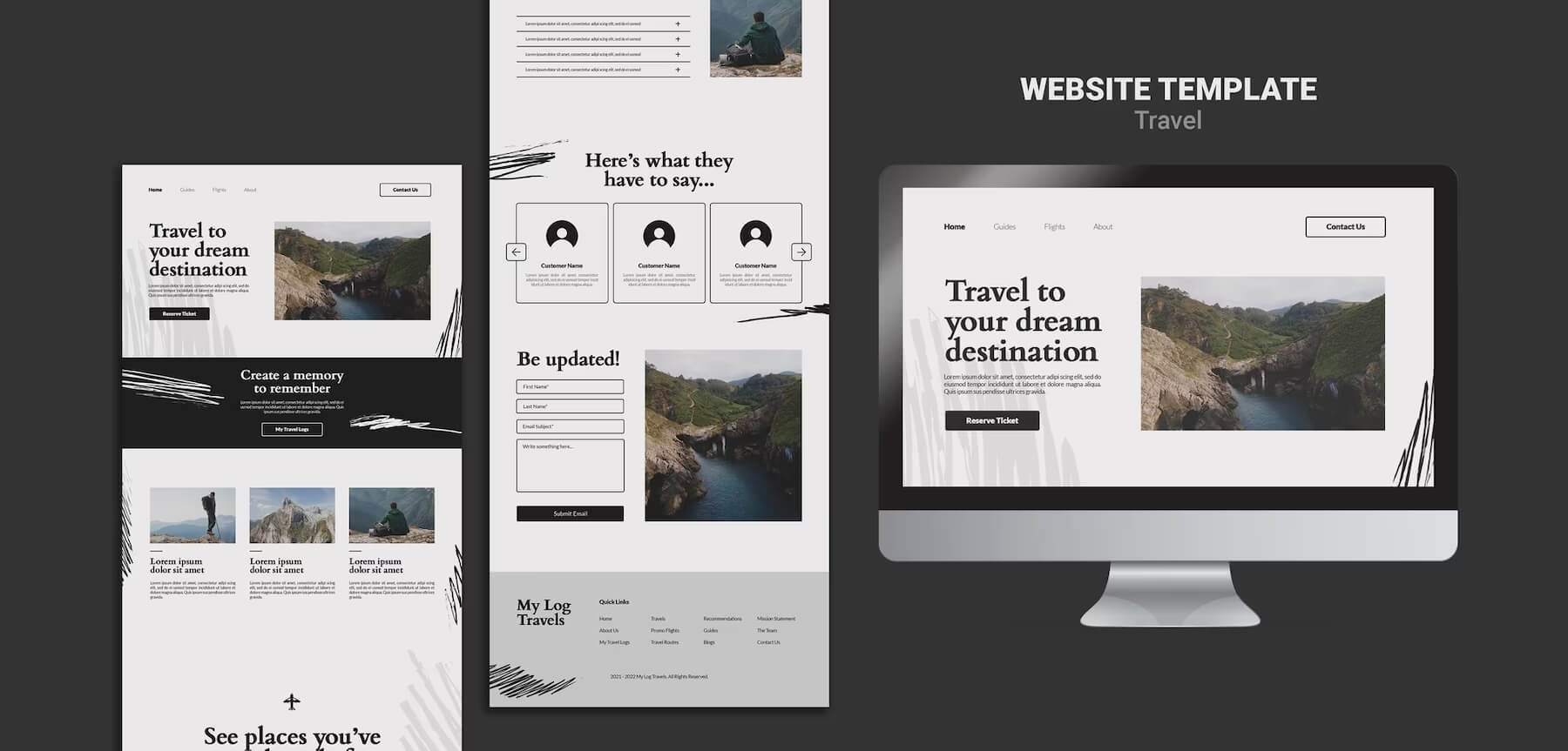 Design-template-example-with-footer-navigation
