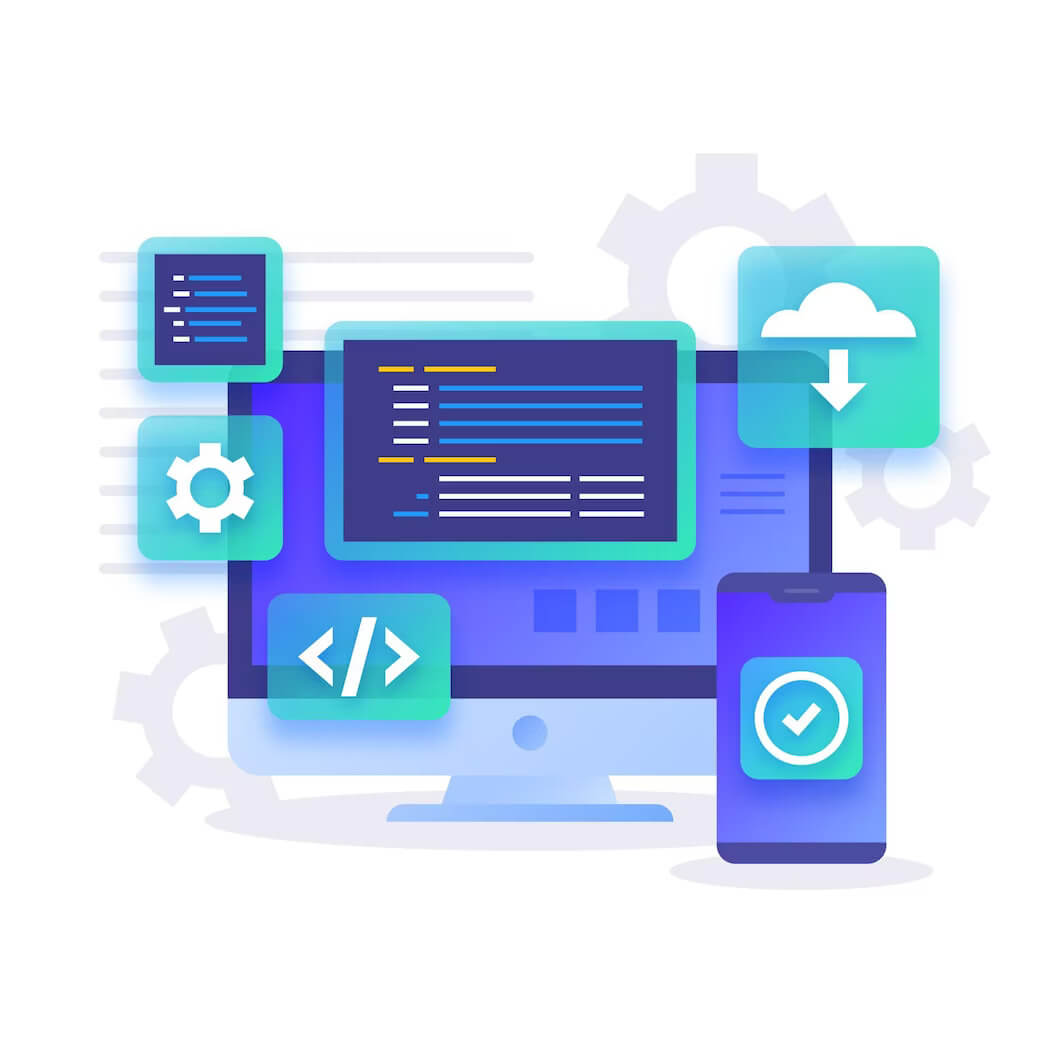 Desktop and smartphone WordPress site development