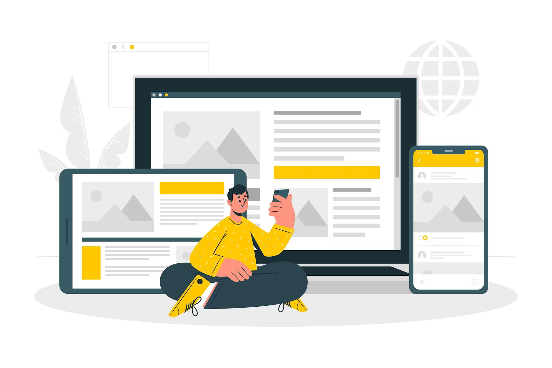 Developer running WordPress support to reduce bounce rate on all devices