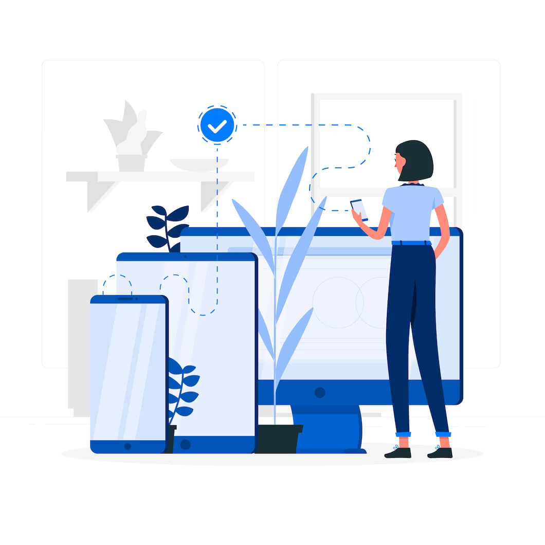 Developer updating WP site across all devices