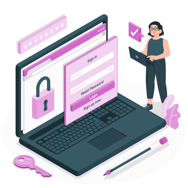 Developer working on site security and website logins