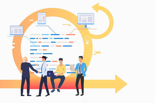 Development team working updates for WooCommerce shop