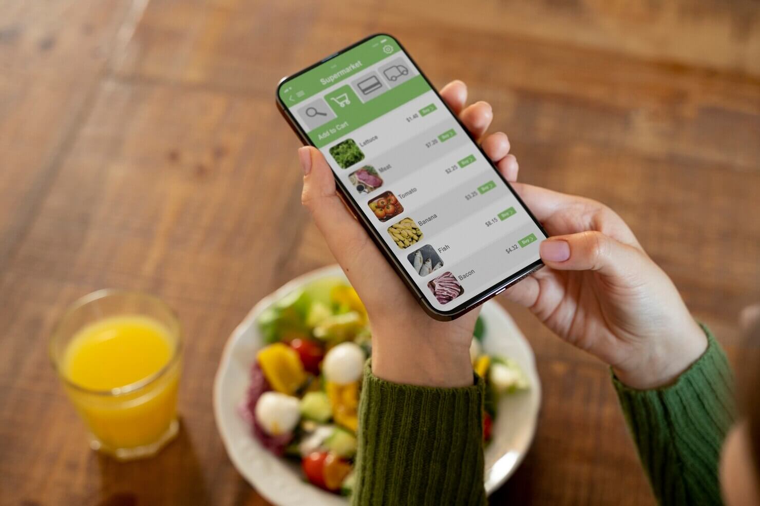Example of mobile menu on a phone to help improve navigation