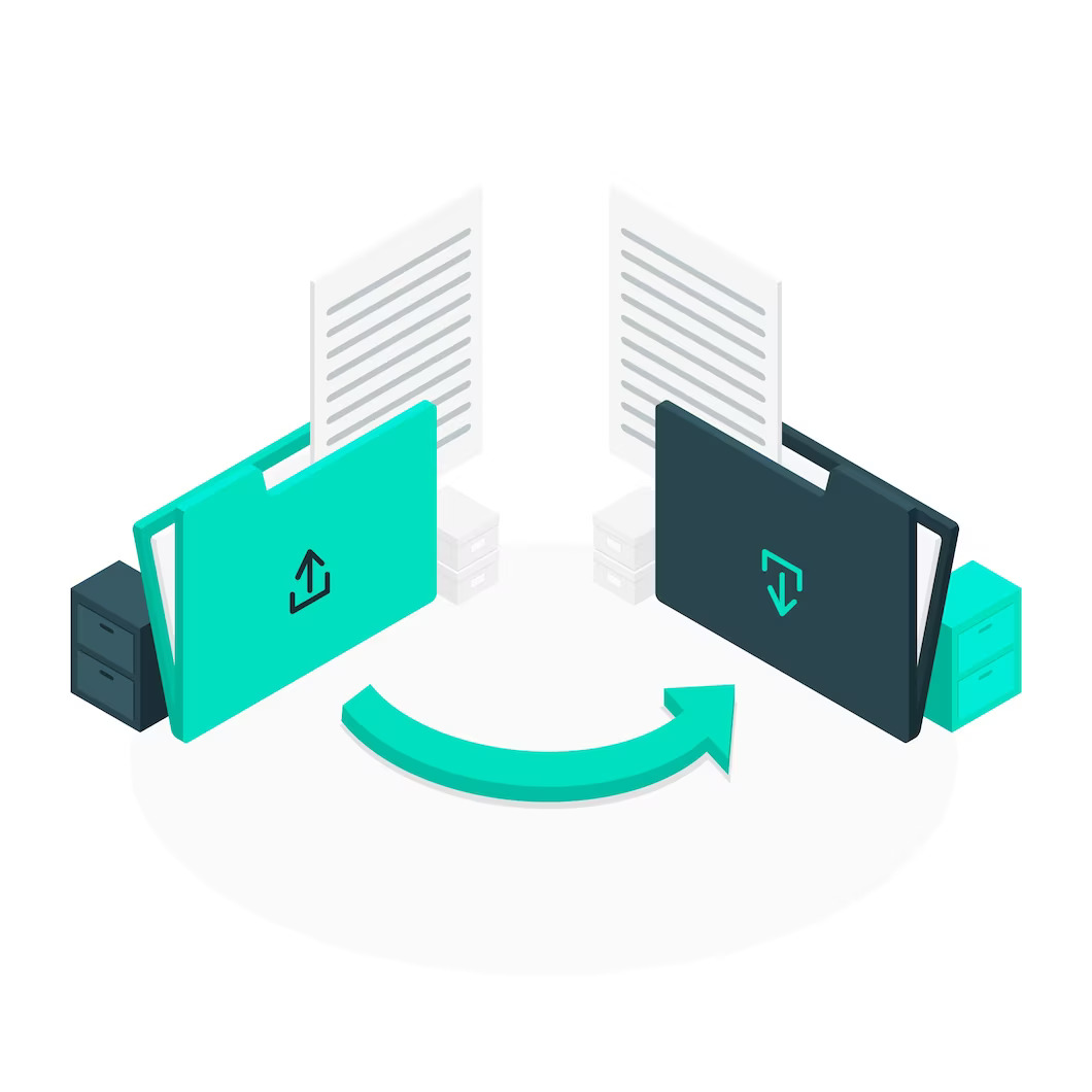 File transfer process for new web hosting service