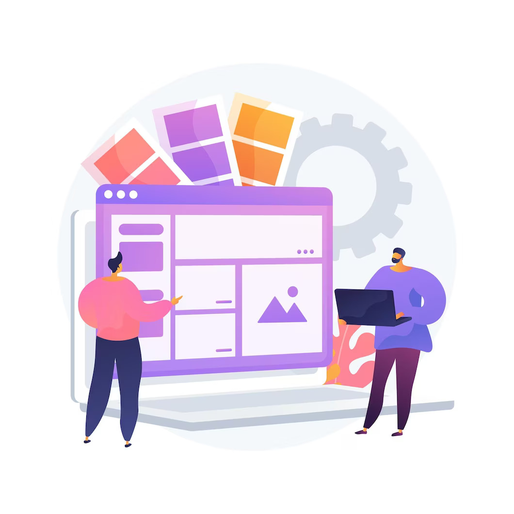 Interface design. user interface engineering, visual element, create website and application, responsive design, usability test, hierarchy