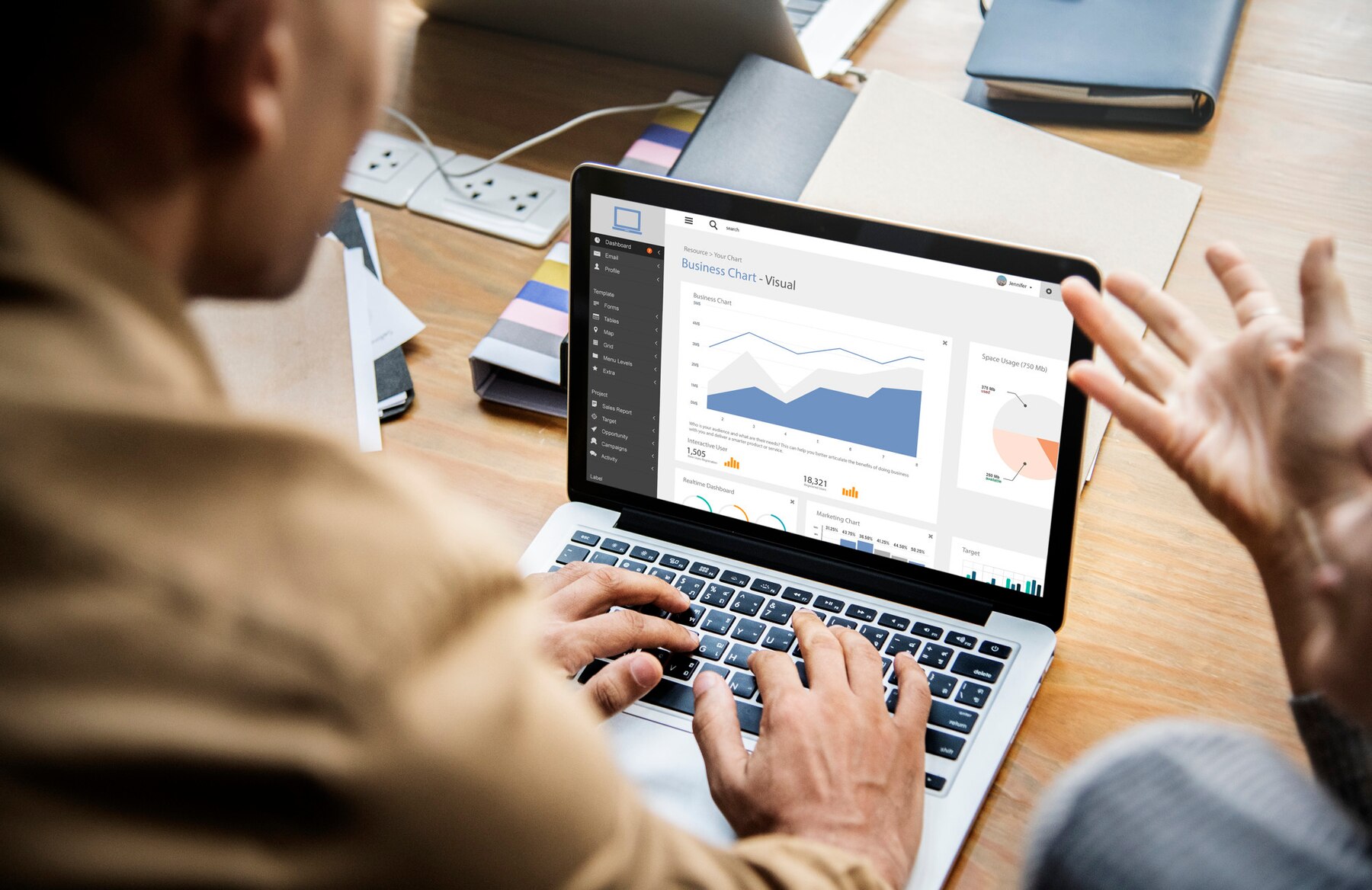 Man analyzing what needs to be improved based on website audit