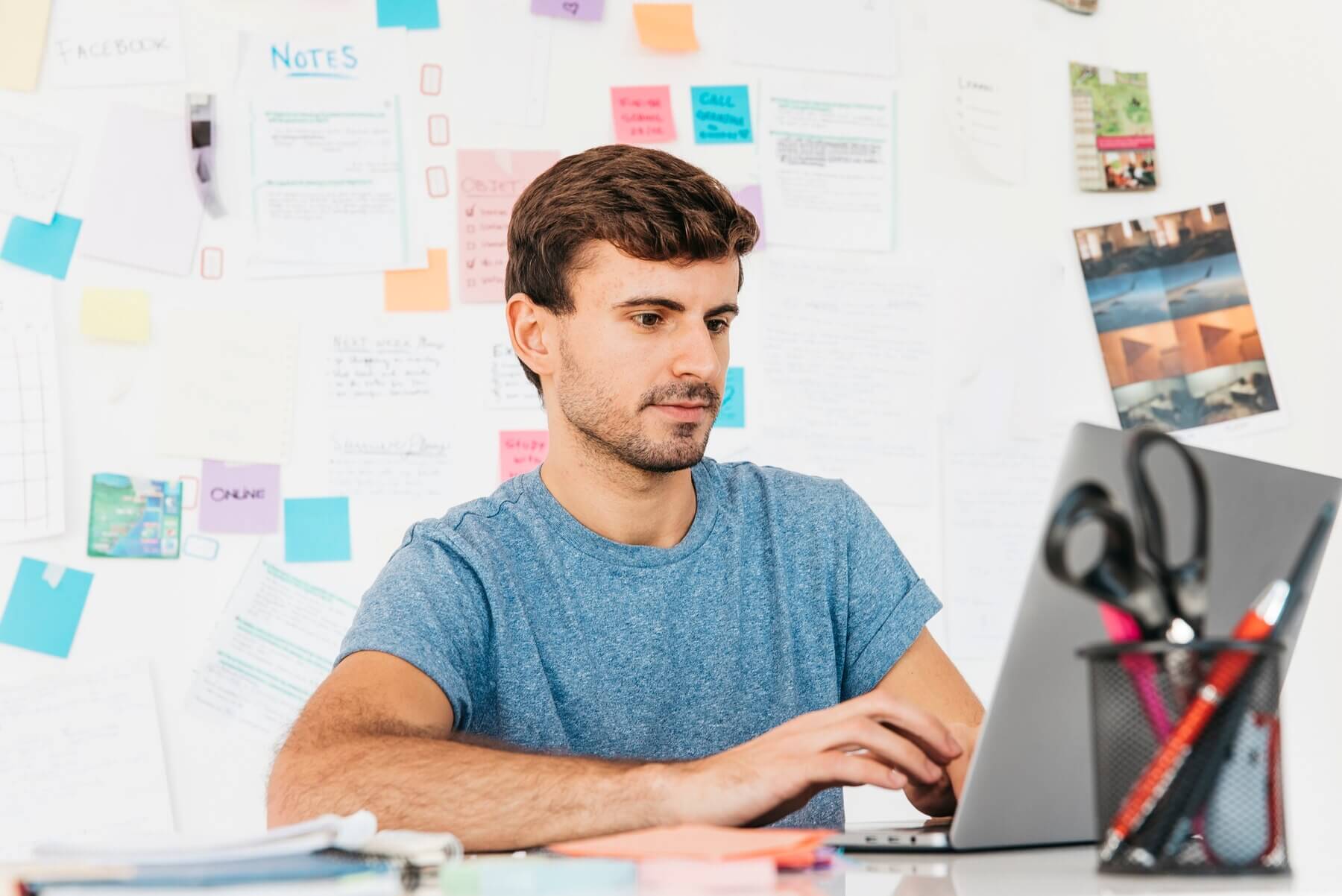 man improving content startegy after content audit