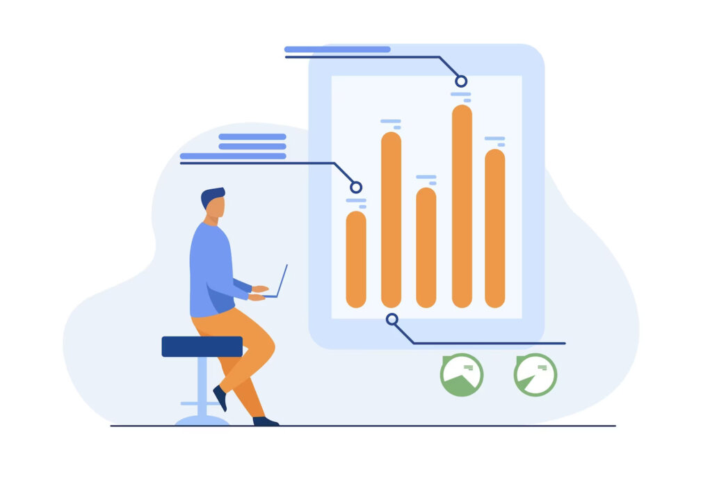 Man with laptop analyzing WordPress activity log