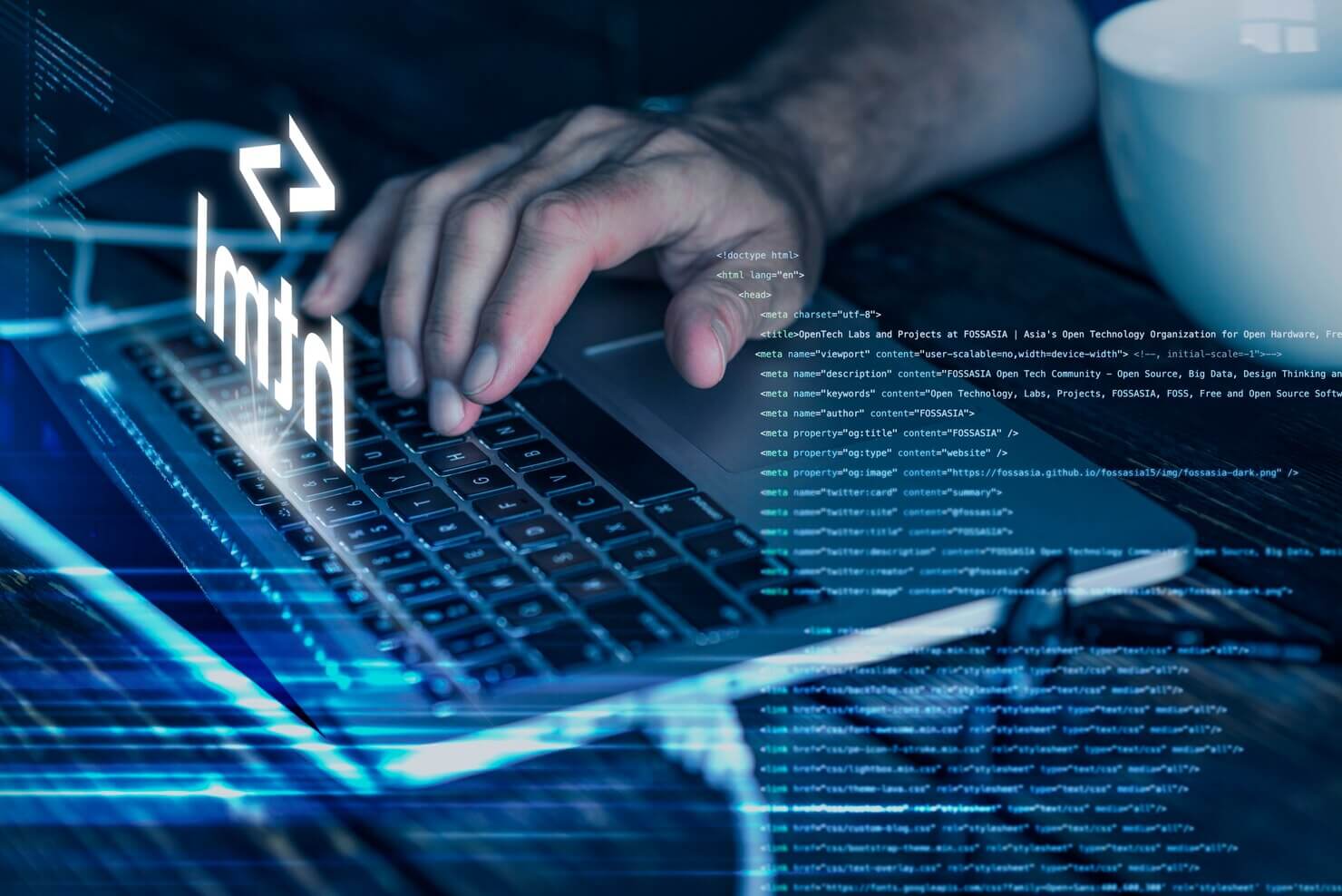 Man working on website development & conducting security audits