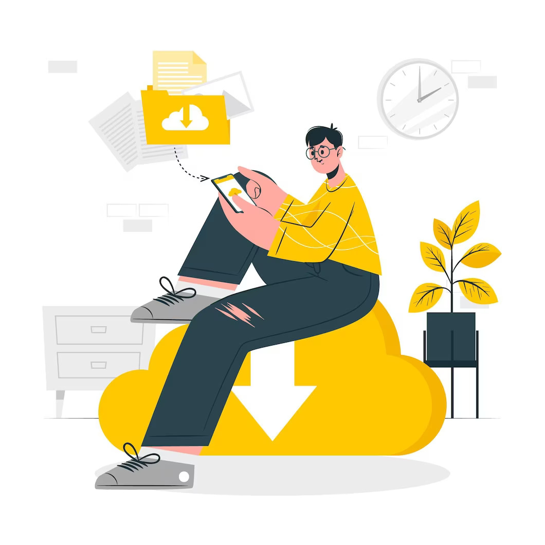 Man working to schedule automatic backups for site files