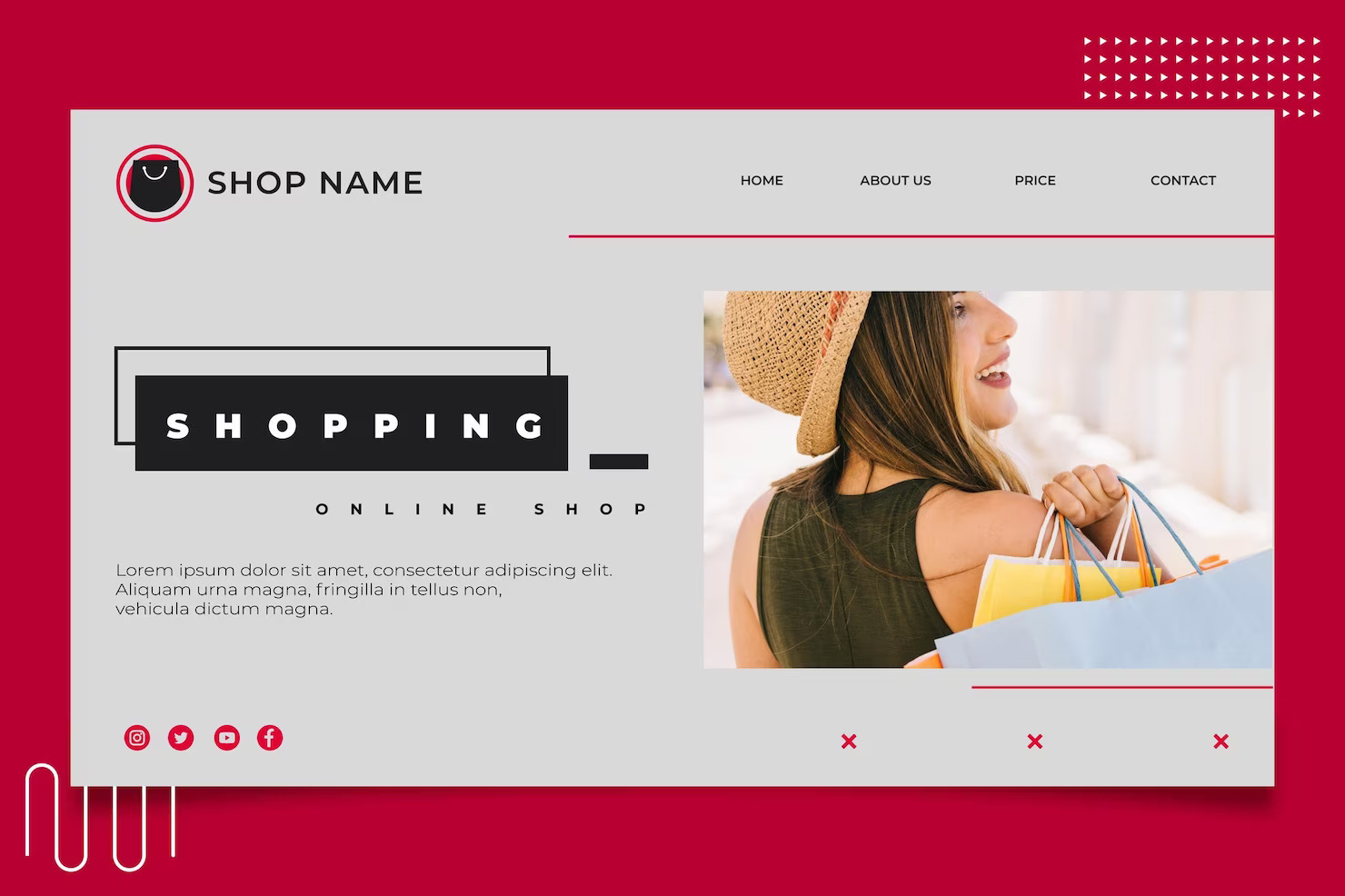online shop template with social media integration to improve your WooCommerce store