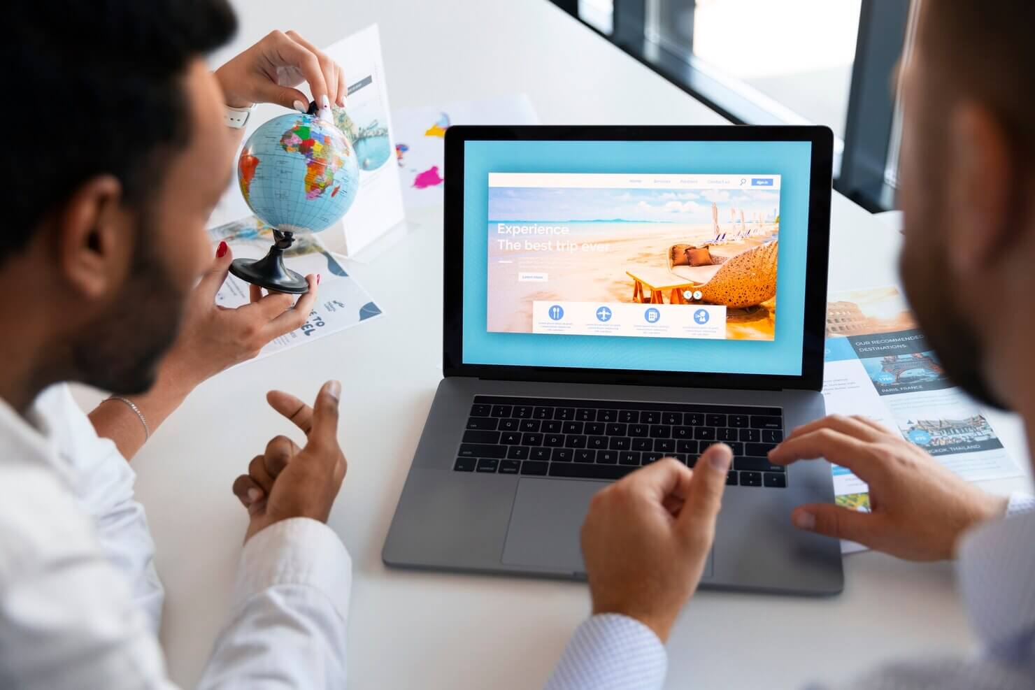 People working to add interactive elements to a website to make it more engaging
