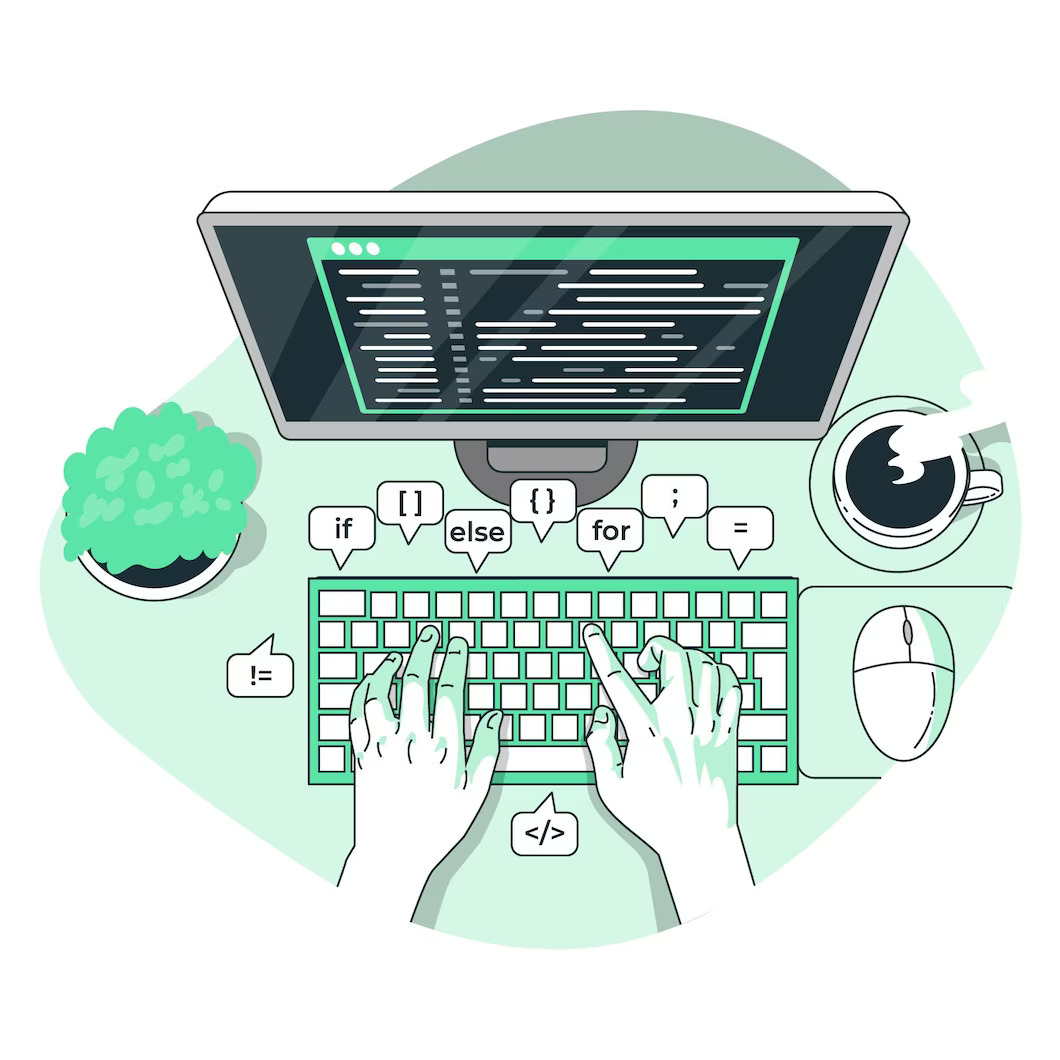 Person trying to develop and code a website by themselves
