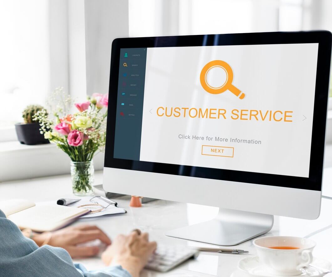 Person using customer service page for WordPress help desk plugin to report an issue