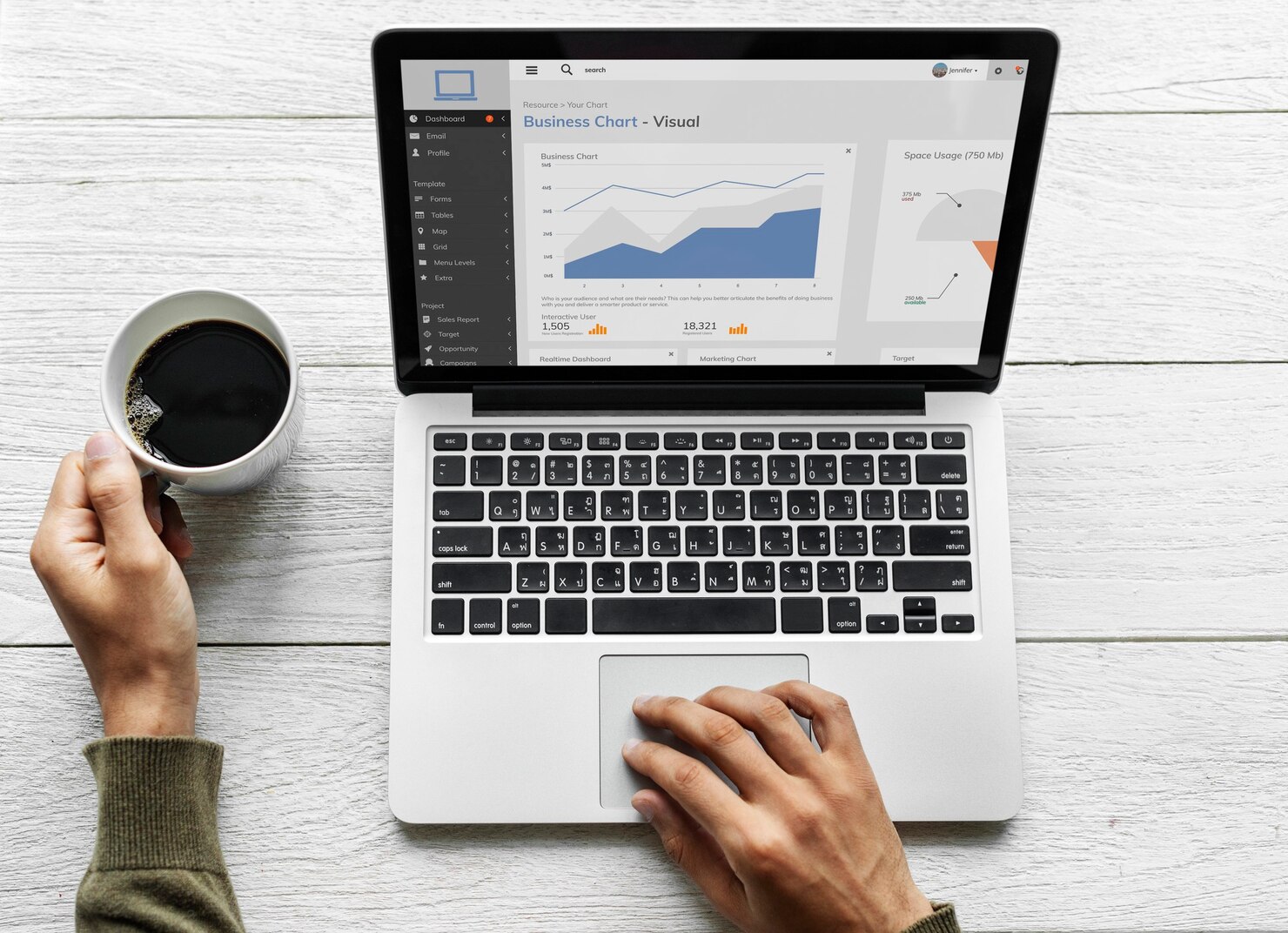 Person using laptop to track website using Google Analytics. Failing to track visitors is a digital marketing mistakes