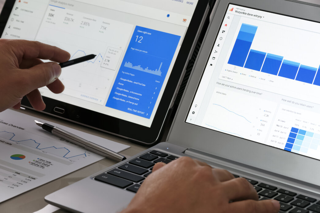 SEO in Website Audits on tablet & laptop screen
