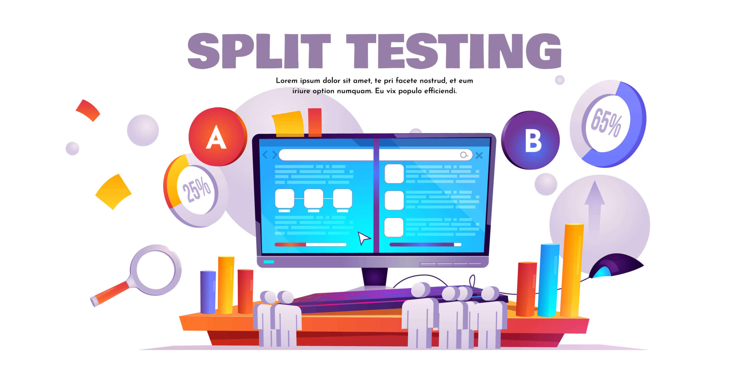 A B Split testing - average conversion rate
