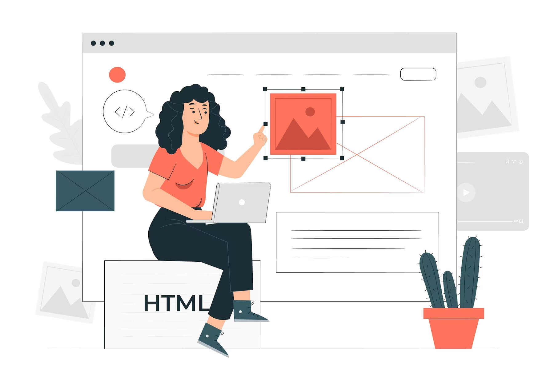 Website designer working on new WordPress site