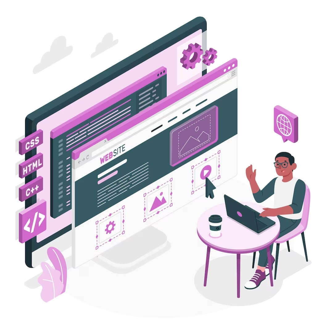 Website-developer-working-on-a-website-with-the-help-of-AI