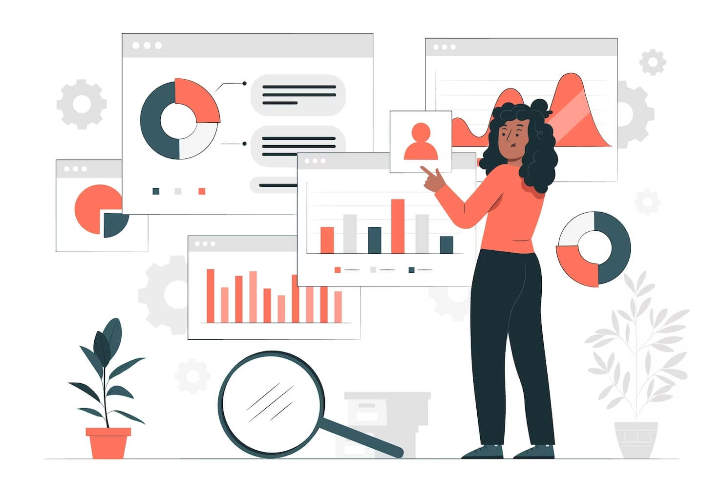 Woman-using-a-pre-made-theme-to-lower-wordpress-website-speed
