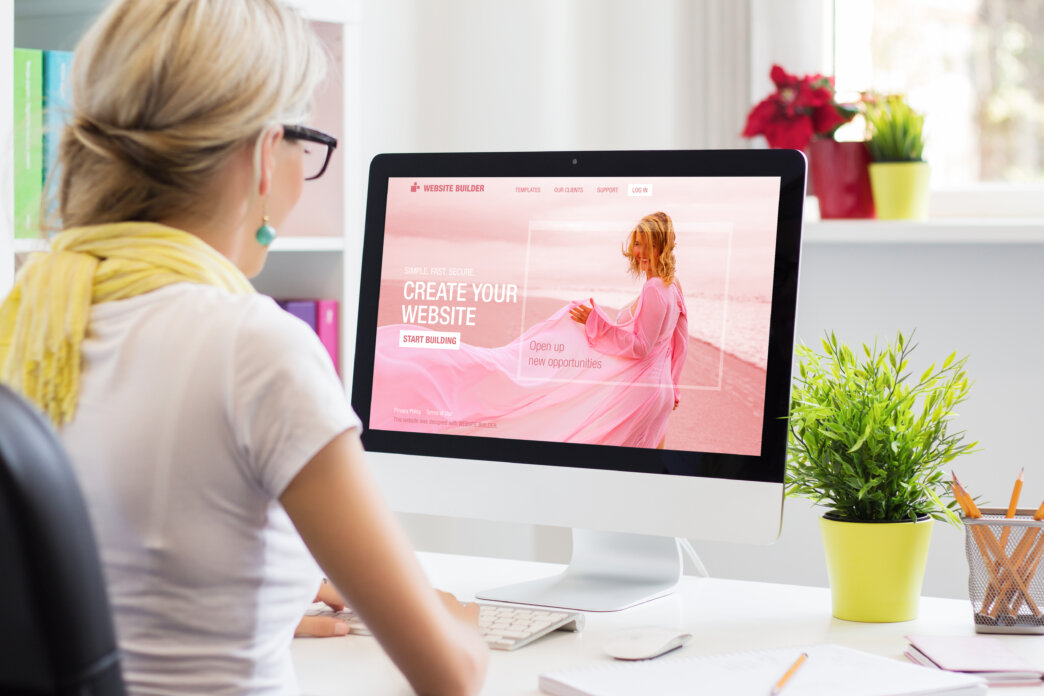 Woman working on improving WordPress website navigation