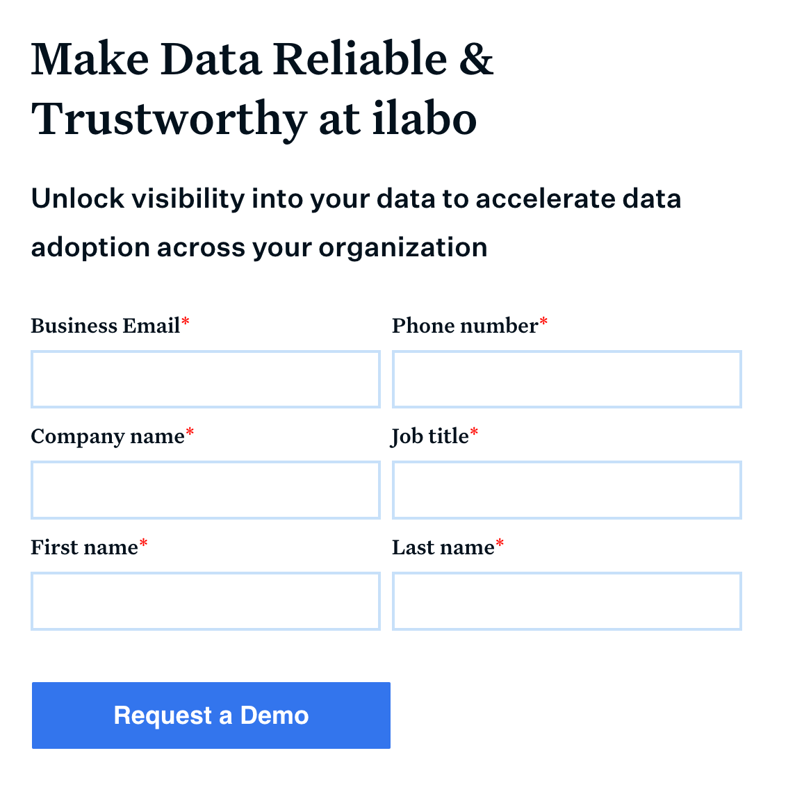 Improved contact form with no errors
