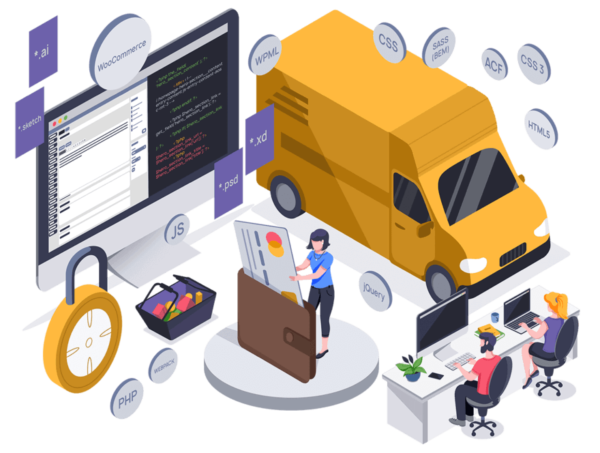 Online shop development, and support services