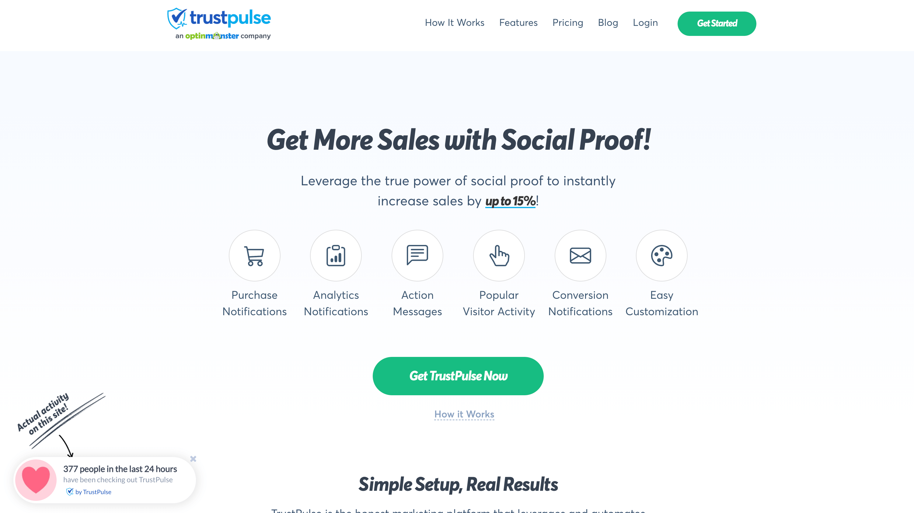 TrustPulse home page