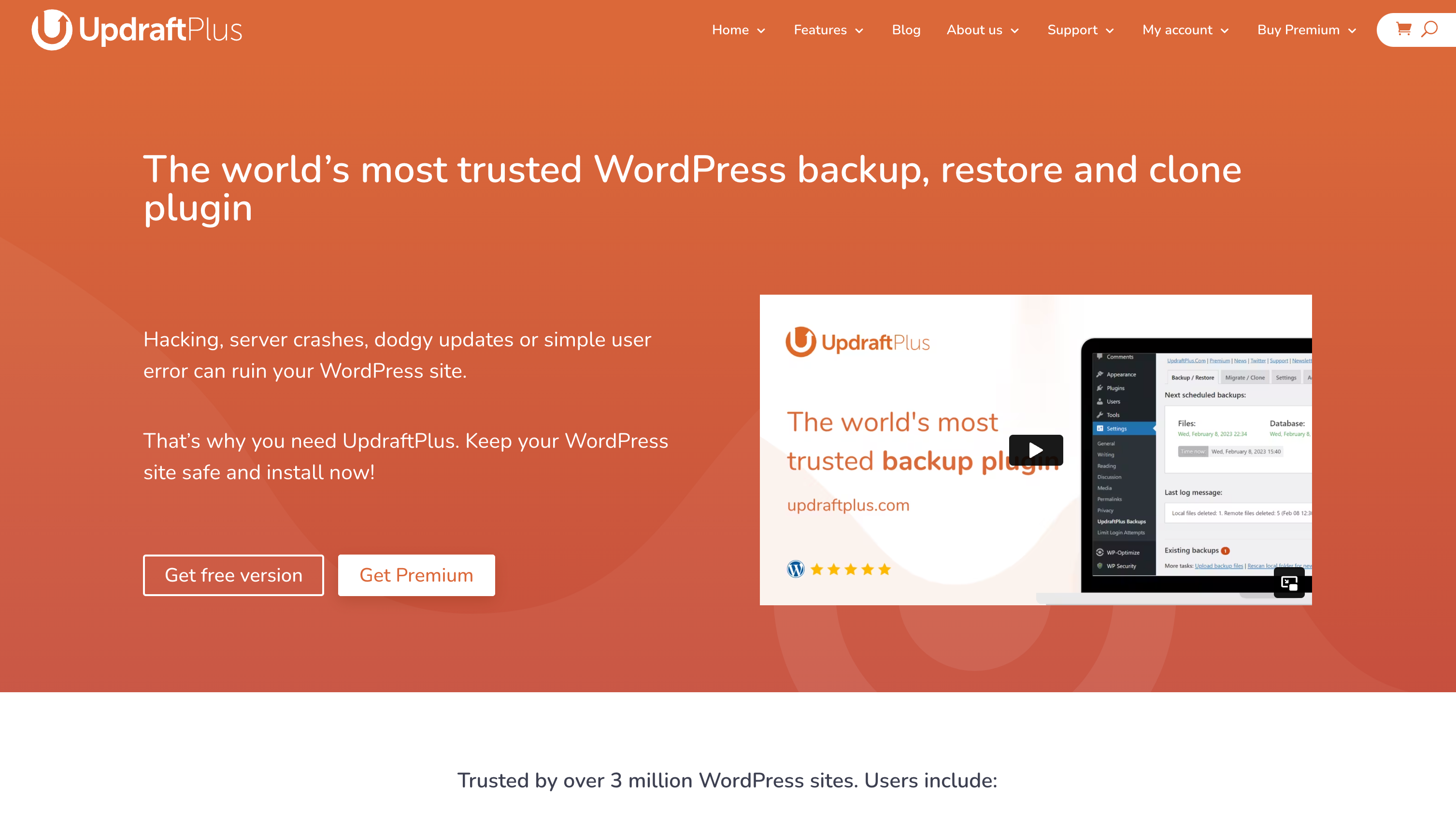 UpdraftPlus backup plugin