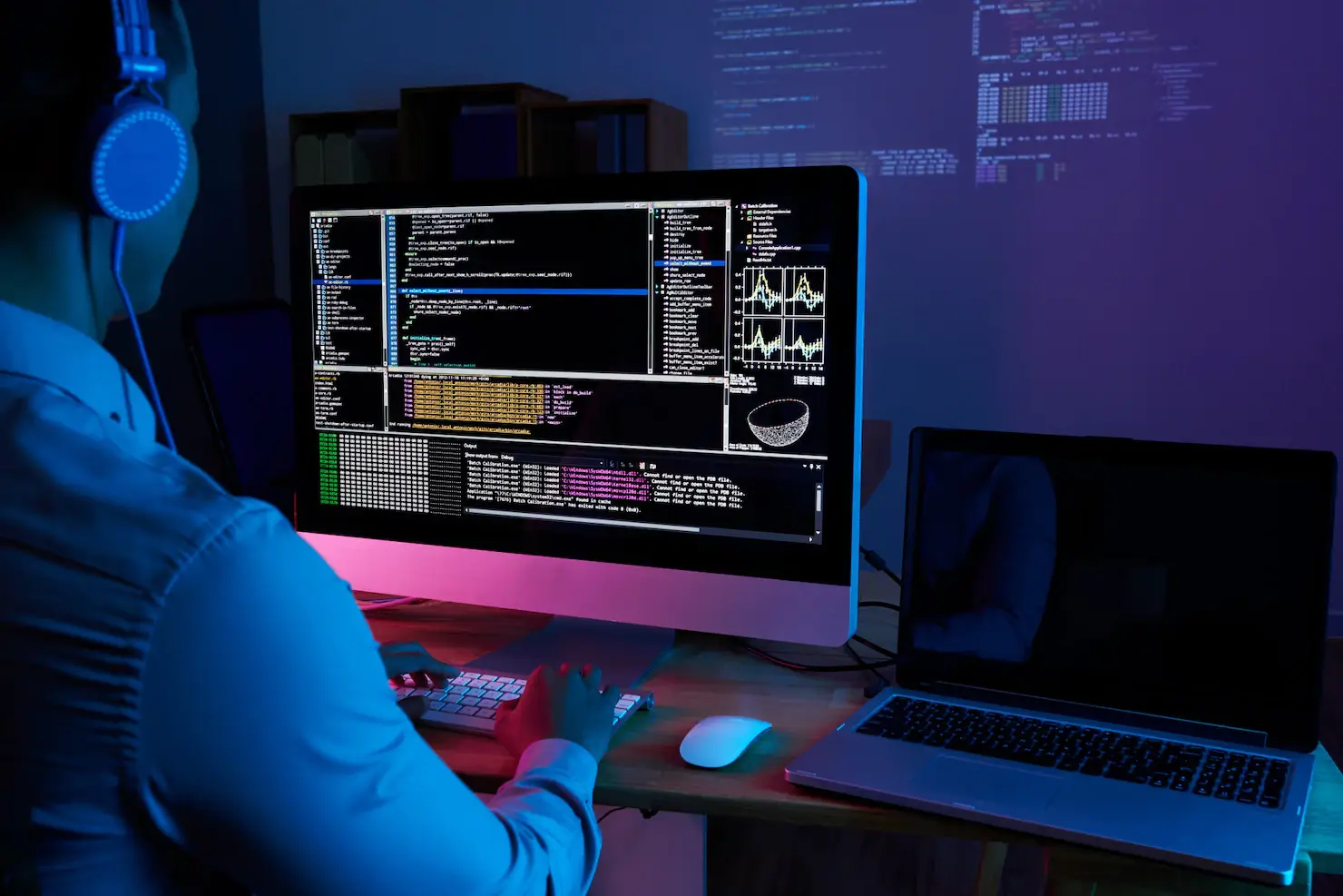 Developer working on project