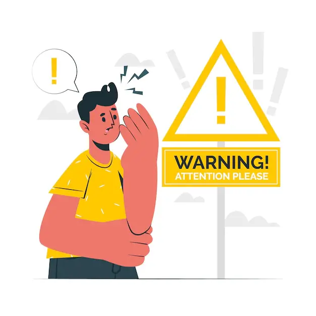 Man looking at warning sign